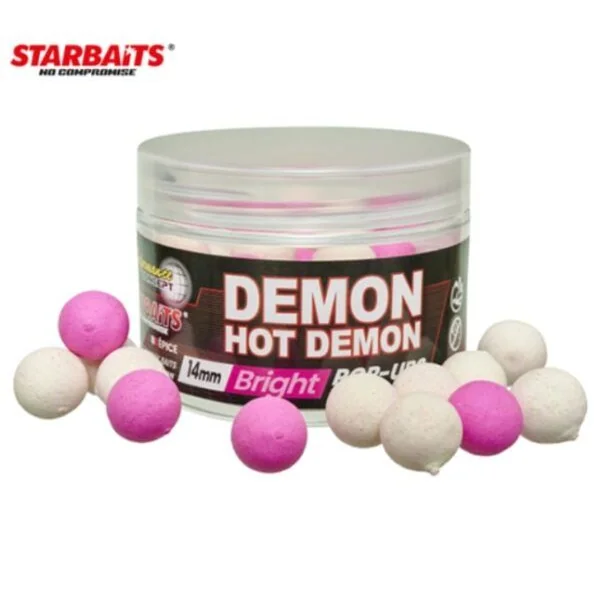 Starbaits Hot Demon Bright Rosa y Blanco 14mm 50gr