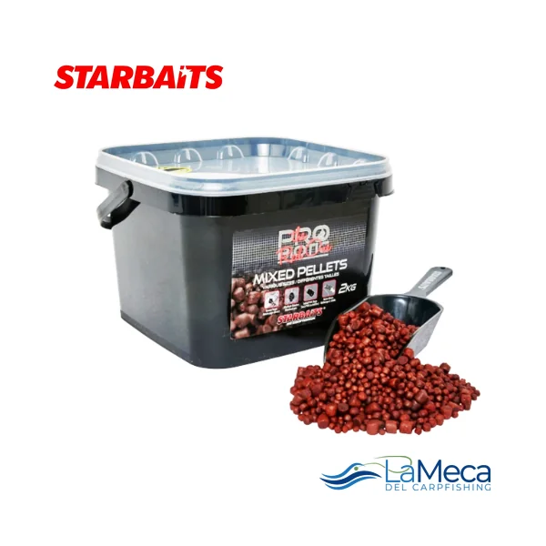 STARBAITS PROBIOTIC THE RED ONE MIXED PELLETS 2KG + PALA