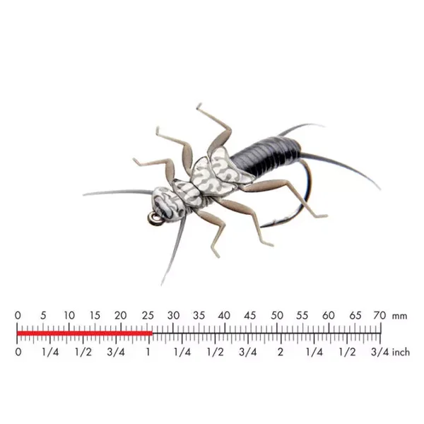 Stonefly Nymph 2 Black 26mm mosca JSon