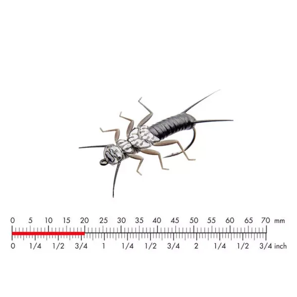 Stonefly Nymph 3 Black 20mm mosca JSon