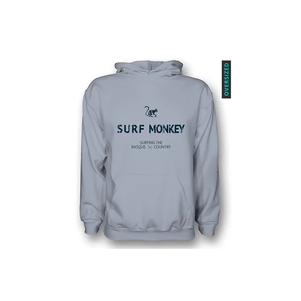 Sudadera Algodón Orgánico - Capucha / Adulto (Serene Blue) Oversize