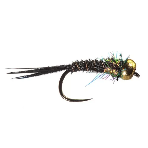 Tiny Black Pheasant Nymph Brass Bead BL ninfa con bola