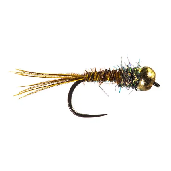 Tiny Yellow Pheasant Nymph Brass Bead BL ninfa con bola