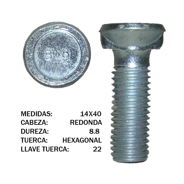 TORNILLO 14X40 2 TETONES 8.8