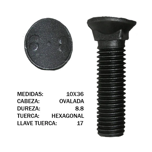 TORNILLO CONICO OVAL 10X36 8.8