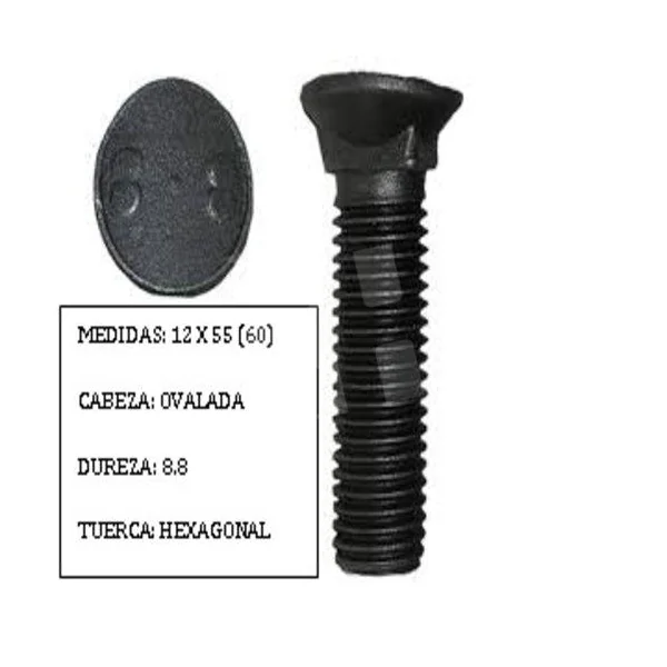 TORNILLO CÓNICO OVAL 12X55(60) 8,8