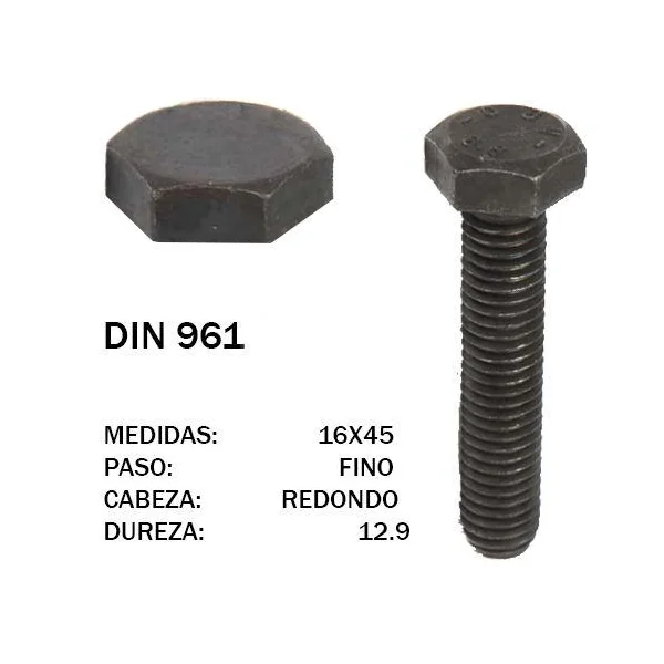 TORNILLO DIN 961 12,9 16/150X45 - Imagen 2