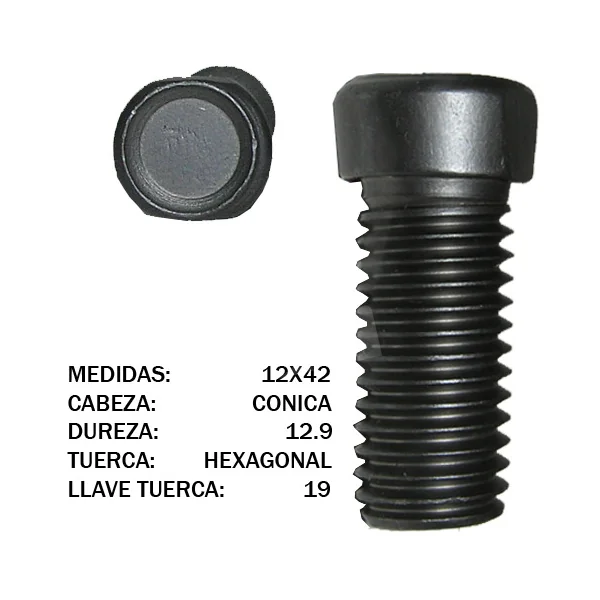 TORNILLO DIN CONICO 12X42