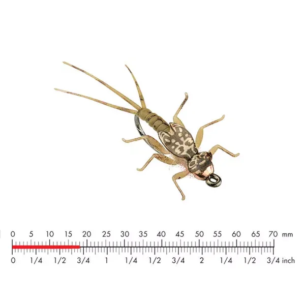 Tungsten Mayfly Nymph 3 Olive Brown mosca JSon