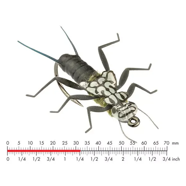 Tungsten Stonefly Nymph 1 Black mosca JSon