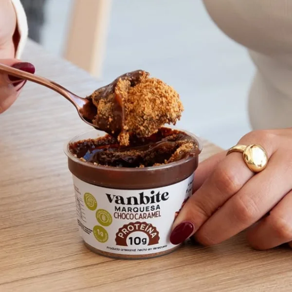 Vanbite Marquesa de Choco-Caramel 10gr Protein 141gr - Imagen 2