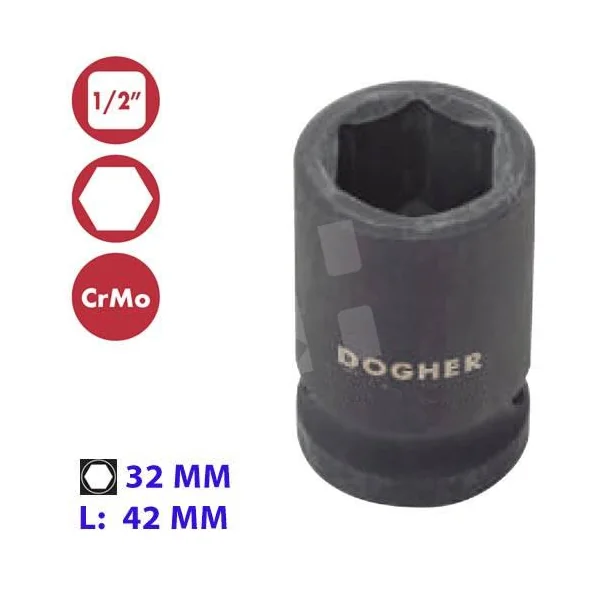 VASO IMPACTO HEXAGONAL 1/2" 32MM