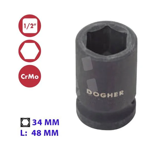 VASO IMPACTO HEXAGONAL 1/2" 34MM