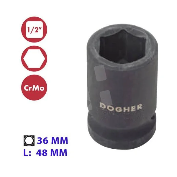 VASO IMPACTO HEXAGONAL 1/2" 36MM
