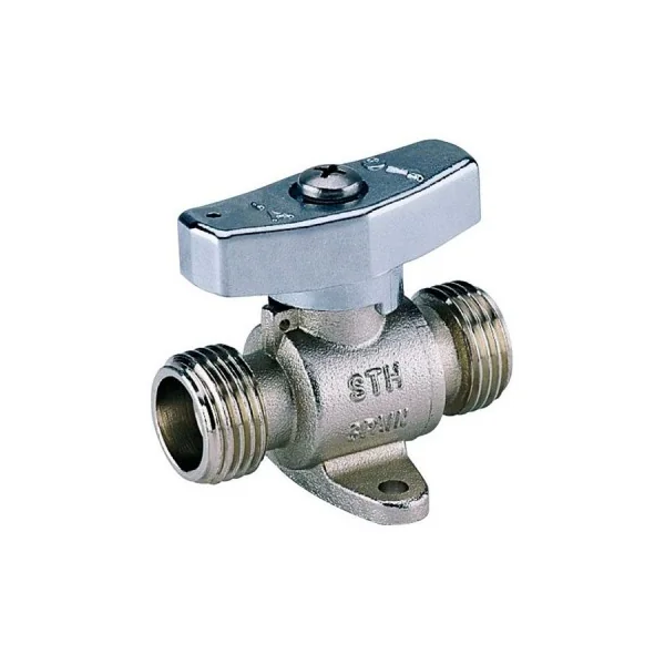 Válvula esfera gas M-M 1/2" cromada