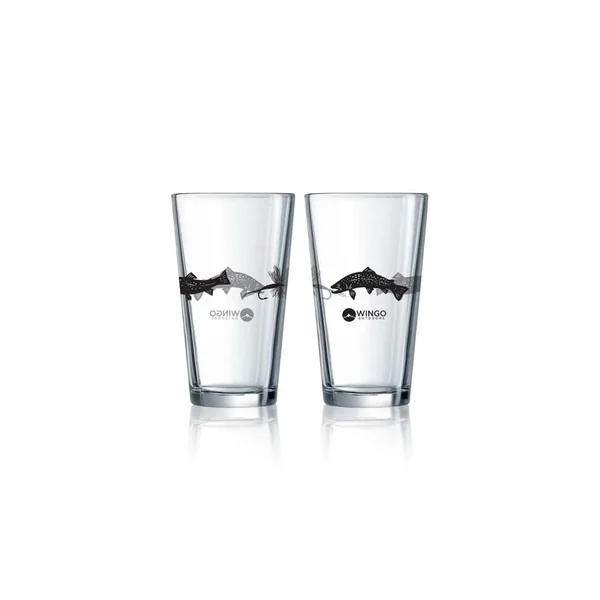 WINGO PINT GLASS MOSCAS DE TRUCHA PACK 2 UNDS.