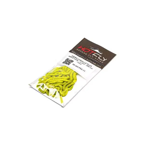 WORM CHENILLE PLUS GOLD hotfly - 3 mm - Imagen 6
